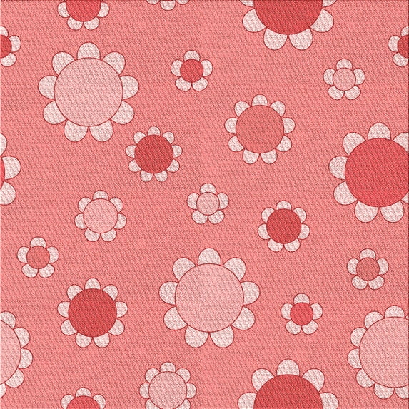 Ahgly Company Indoor Square Patterned Pastel Pink Area Rugs, 8' Square