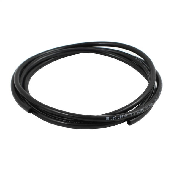6mm x 4mm Pneumatic Air Compressor Tubing PU Hose Tube Pipe 1.5 meter Black