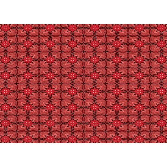 Ahgly Company Indoor Rectangle Patterned Love Red Area Rugs, 8' x 10'