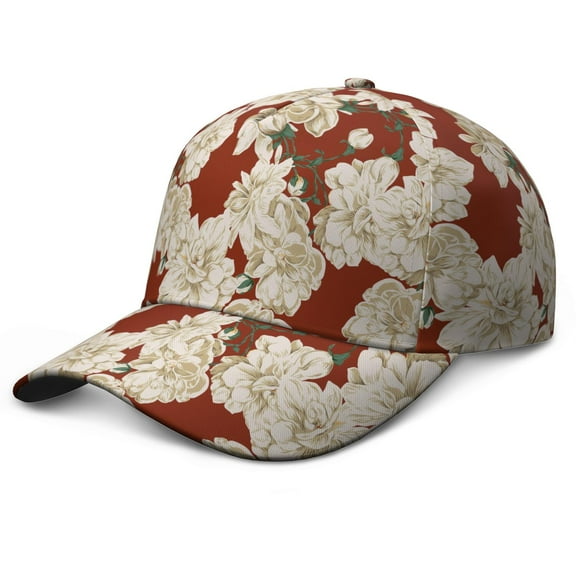 Watercolor Wildflower Baseball Cap – Rustic Floral Dad Hat Featuring Artistic Botanical Bloom and Nature Pattern, Adjustable Snapback