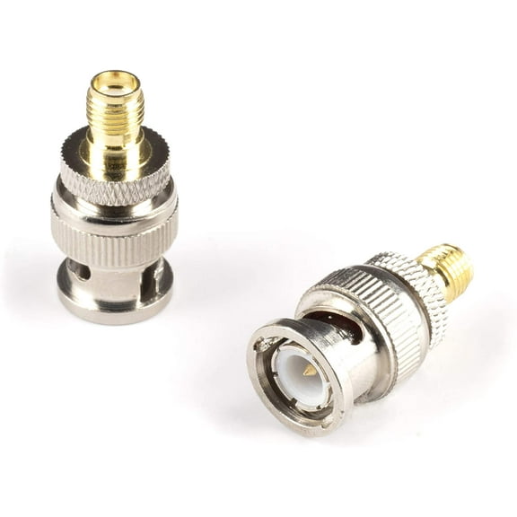 THE CIMPLE CO - Gold SMA Female to BNC Male - Male to Female Adapter RF Connector - 1 Pack