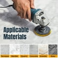 thumbnail image 6 of POWERTEC 4" Diamond Polishing Pads w/ 10pcs 50 - 6000 Grit Polishing Pad & 5/8"-11 Backer Pad for Drill, Polisher & Grinder. Wet/Dry Diamond Polishing Pad Kits for Concrete, Granite & Marble, 11110N, 6 of 6