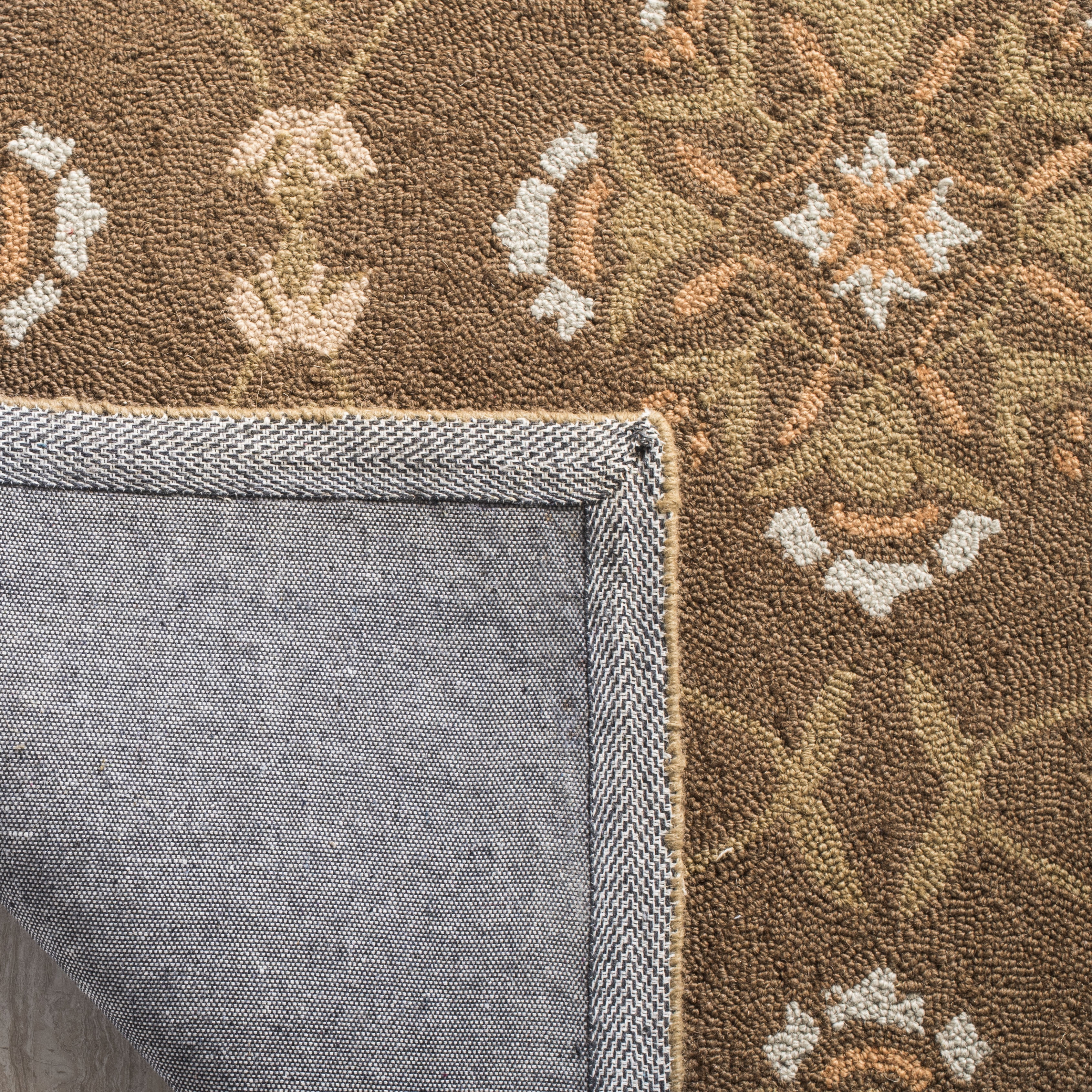 Safavieh Chelsea Jamison Bordered Area Rug, Brown/Green, 8' x 8' Round