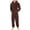 Brown—pant, variant on BVOFAR Mens Fleece Lined Jumpsuit Big and Tall Thermal Sherpa One Piece Winter Warm Hooded Pajamas Sets Plush Fuzzy Lounge Pjs