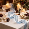 thumbnail image 3 of 359.84"×1.5" Wired Linen-Look Ribbon, Farmhouse Christmas Decor, Christmas Ribbon for Gift Wrapping, Big Bows, Wreath & Bouquet Craft Supplies, Rustic Christmas Ornaments, Akmoler, 3 of 5
