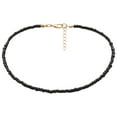 thumbnail image 1 of CIMAXIC 1Pc Individual Character Beaded Single - Layer Necklace Simple Color Rice Bead Necklace (Black),16.14"X0.2"X0.2", 1 of 4