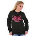 thumbnail image 4 of Deer Hunting Diva Antler Season Women Crewneck Sweatshirt Brisco Brands L, 4 of 5