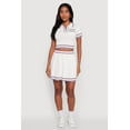 thumbnail image 2 of Womens Daisy Varsity Stripe Trim Cropped Polo Shirt, 2 of 5