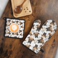 thumbnail image 5 of Cute Doberman and Dog Footprint Kitchen Oven Mitt and Pot Holder Sets 2 Pcs for Baking, Cooking and Grilling, Heat Resistant Up To 392 °F, 5 of 7