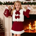 thumbnail image 2 of XEGLSBU Girls Christmas Dress Size 14 Elegant Girls Party Dress with Vest and Bow Detail Red Long Gown for Festive Holiday Celebrations And Christmas Dresses for Girls 10-12 Red Size 13-14 Years, 2 of 6