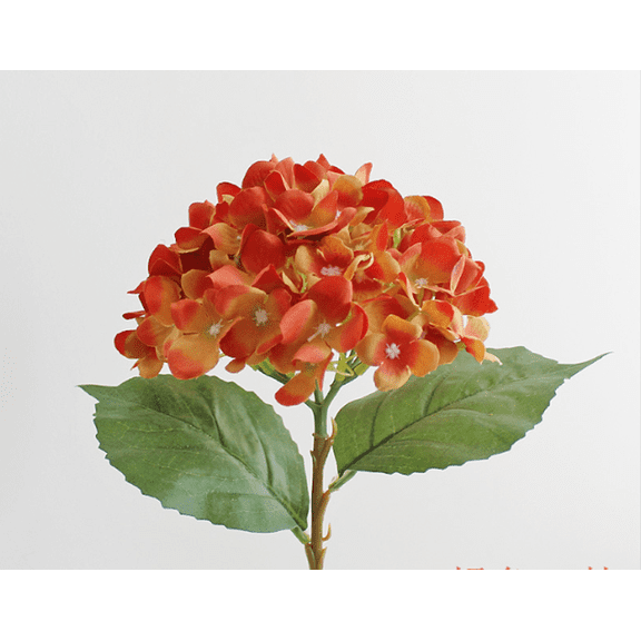 Namzi 3pcs Hydrangea Artificial Flowers, Fake flowers, Flores Artificiales Para, Wedding Decor, Orange