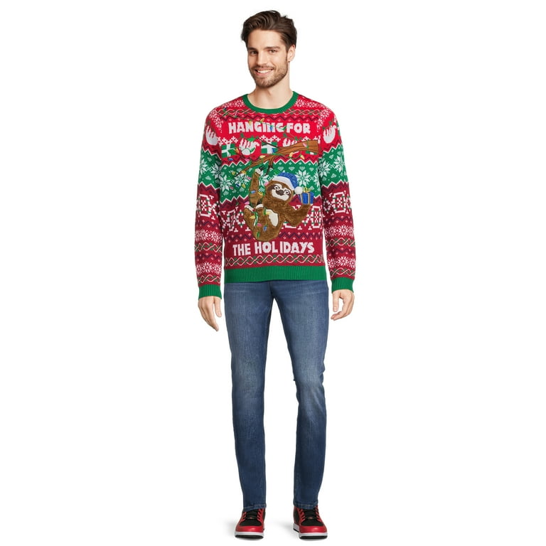Jolly Sweaters Men s and Big Men s Ugly Christmas Sweater Sizes S