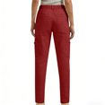 thumbnail image 5 of High Waisted Cargo Pants for Women Straight Leg Work Trousers Multi-Pockets Utility Bottoms Breathable Cotton Twill Outdoorwear, 5 of 8