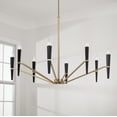 thumbnail image 5 of Capital Lighting 453881 Enzo 8 Light 40" Wide Candle Style Chandelier - Black, 5 of 6