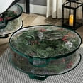 thumbnail image 4 of Homirary 30" Christmas Wreath Storage Bag with Green Handles & Dual Zipper, Holiday Xmas Durable Material Storage Container, 1 Piece, 4 of 6