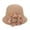Khaki, variant on Straw Bucket Hat with Neck Flap - UPF 50+ Beach Women Fashion Beret French Style Painter Hat Cap Vintage Warm Party Top Hat