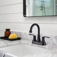 thumbnail image 2 of WOWOW 4 in. Centerset Double Handle 3 Holes High Arc Bathroom Faucet with Pop-Up Drain, 2 of 7
