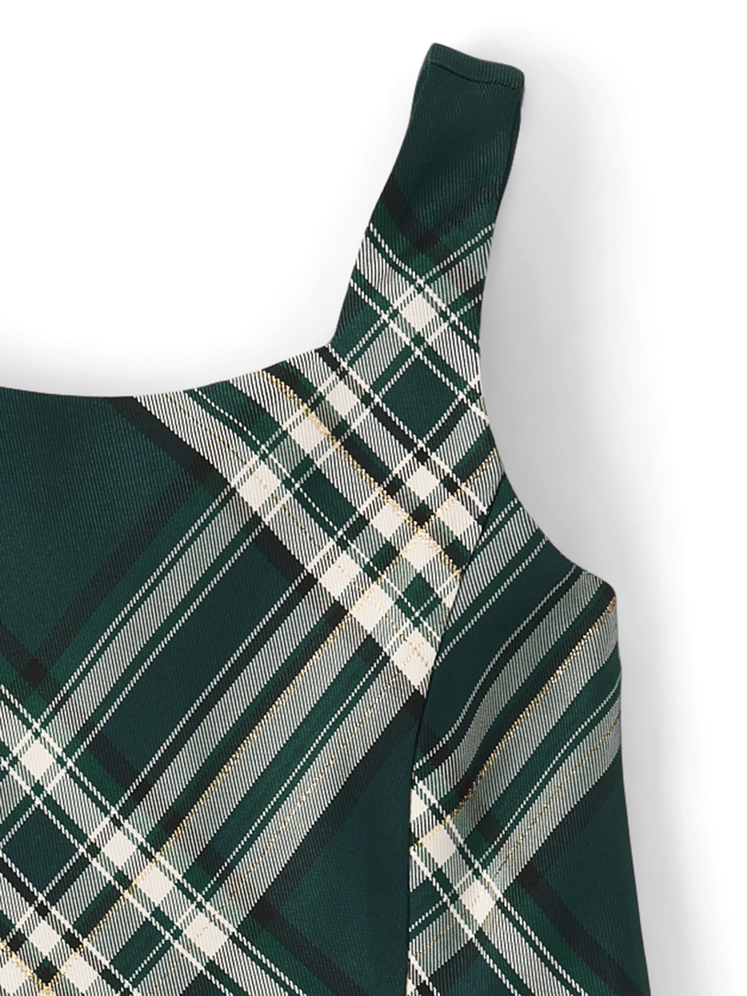 The Children's Place Girls Sleeveless Satin Plaid Bow Bubble Dress, Sizes 4-16