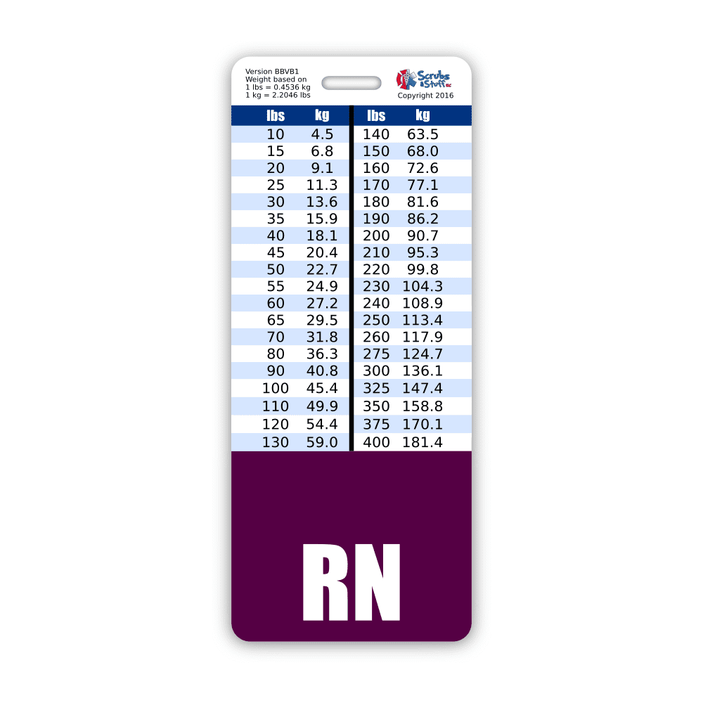 RN Badge Buddy Oversized Vertical Purple 