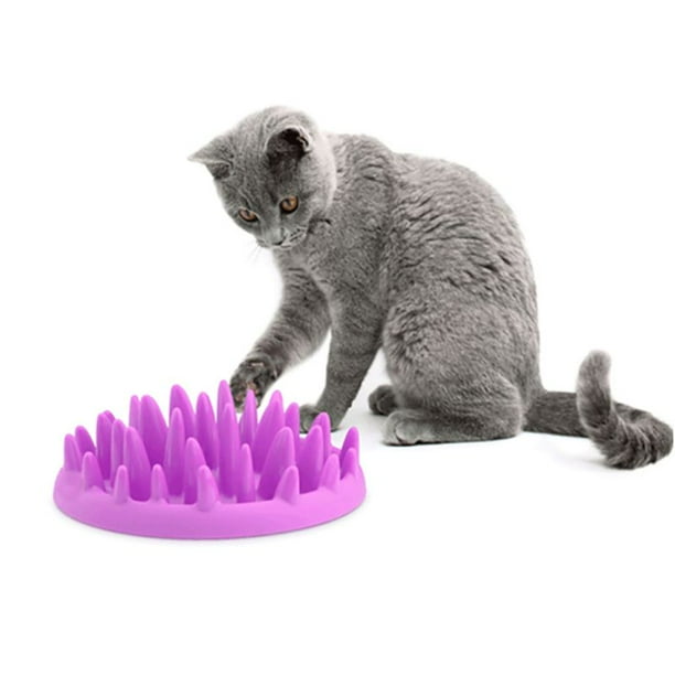Pets Dog Cats Feeders Slow Food Bowls Catch Interactive Hard Silicone Cat Kitten Feed Non Slip Anti Gulping Feeder Bowl Walmart Com Walmart Com