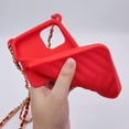 thumbnail image 5 of Compatible with iPhone 13 Wallet Case Silicone Rubber Soft with Neck Strap Lanyard Crossbody Credit Card Holder Handbag Shockproof Protective Cover for Girls and Women, 5 of 8
