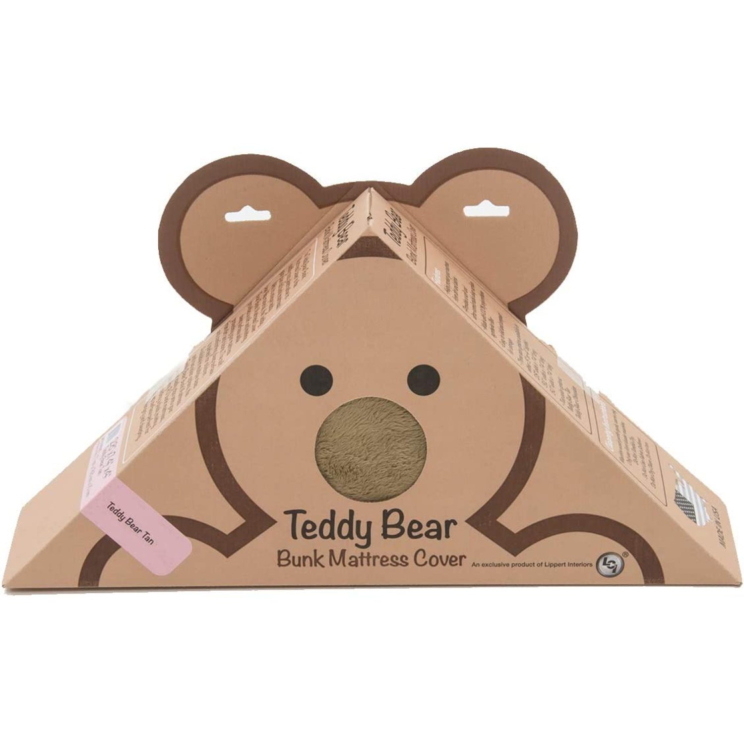 Codllyne Tan Teddy Bear RV and Travel Trailer Bunk Mattress Cover 28" x 74" x 3", Cover simply