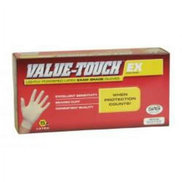 SAS Safety SAS6503-01 Dextera Powder-Free Latex Disposable Gloves, Large - Pack of 10