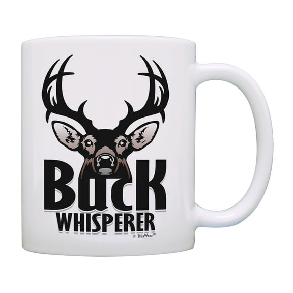 ThisWear Hunting Mug Buck Whisperer Deer Hunting Mugs for Men Bow Hunting Coffee Cup Coffee Mug