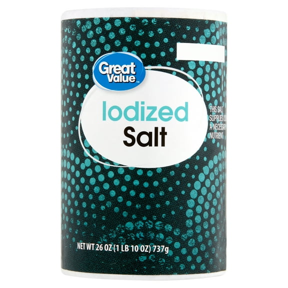 Great Value Iodized Salt, 26 oz