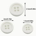 thumbnail image 4 of Nomeni Buttons , Resin Buttons Four-Eye Fine-Edge Buttons Children's Shirts Knitwear Suit Pants Sewing Supplies White, 4 of 4