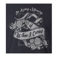 thumbnail image 2 of 9 Crowns Tees In Loving Memory of When I Cared Sarcastic Memorial Graphic Tee (Unisex Navy, Large), 2 of 3