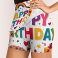 thumbnail image 4 of Happy Birthday Colorful Celebration Time Women's Shorts Non-Slip Single Pocket A-line Trouser Skirt Summer Shorts Casual Shorts for Women, 4 of 7