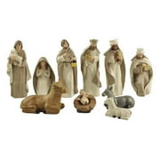Younar Real Life Beige Resin Nativity Scenes, 10 Pieces
