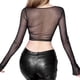 thumbnail image 3 of MHFRRA Camiseta Básica de Moda para Mujer, Ajustada, de Manga Larga, con Cuello Cuadrado, Corta, Informal, Elástica y Cómoda para Uso Diario Negro, 3 of 8