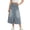 Blue, variant on Girl's Long Denim-Skirt Vintage Solid A-Line Slim Slit Jean Skirts High Waist Stretch Midi Denim Skirts with Pockets Blue-A