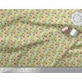thumbnail image 2 of Soimoi Silk Fabric Text,Tree & Owl Cartoon Printed Craft Fabric by The Yard 42 Inch Wide, 2 of 3