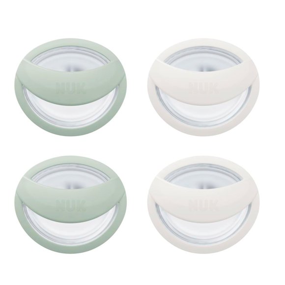Chupete NUK Perfect Match Silicone 0-6 m, paquete de 4 unidades, verde y blanco