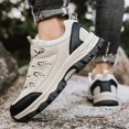 thumbnail image 2 of Men's Sneakers Fashion Low Top Leather Hiking Shoes Outdoor Walking Running Sneakers for Trekking Adventure, 2 of 9