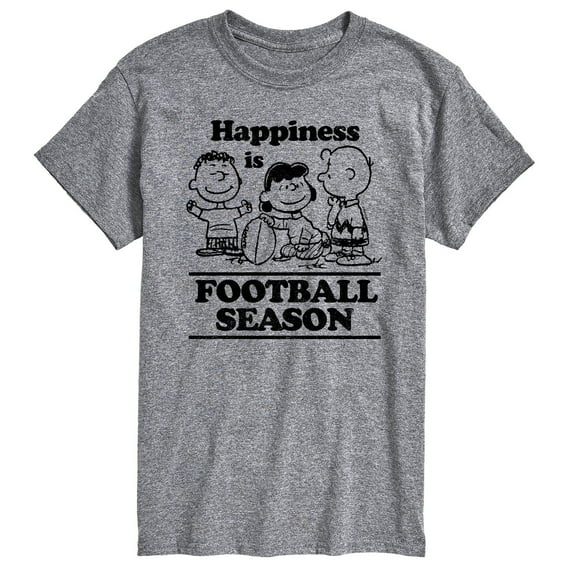 Peanuts - Happiness is Football - Men's Short Sleeve Graphic T-shirt