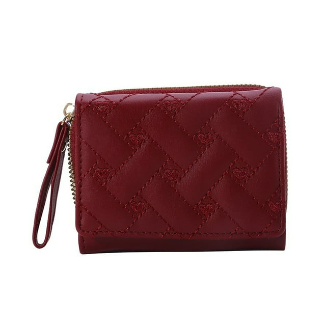 relayinert Multi-card Slot Coin Purses For Women Durable Easy To In Bag Suitable For All Ages Compact Versatile red 1Set