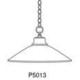 thumbnail image 2 of Opal Glass One-Light Brushed Nickel Traditional Pendant Light, 2 of 2