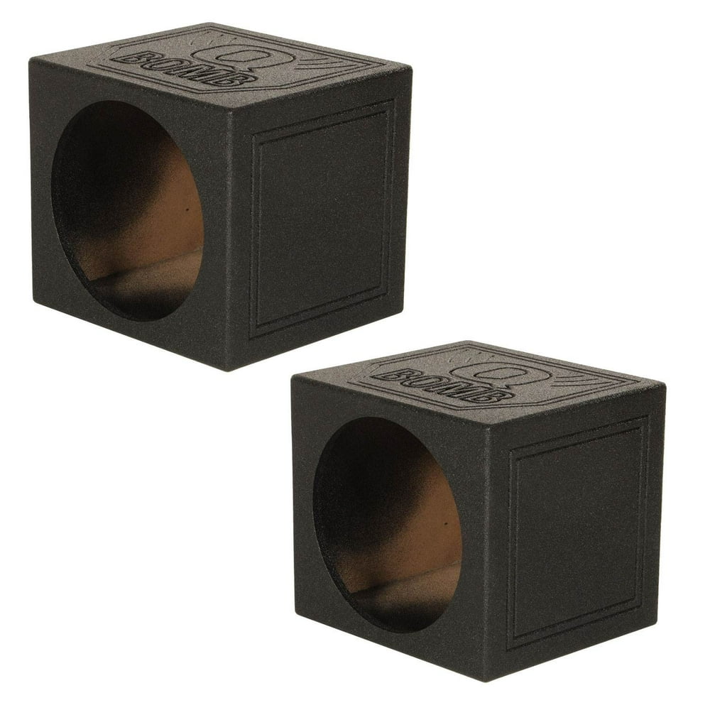 Q Power QBomb 12 Inch Sealed Car Audio Subwoofer Sub Box Enclosure (2 Pack)