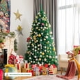 thumbnail image 2 of Costway 7ft Iridescent Tinsel Artificial Christmas Tree Green w/1160 Branch Tips, 2 of 10