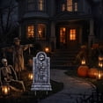 thumbnail image 3 of suore Halloween Outdoor Decor, Halloween RIP Graveyard Tombstones, Halloween Tombstones Outdoor Decorations for Graves Decorations with Metal Stakes for Cemetery Yard Lawn Party Decor, 3 of 6