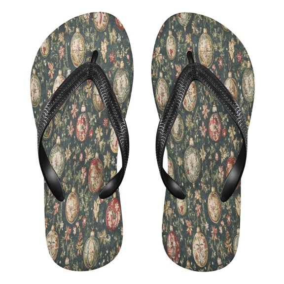 YAZAOOSummer Flip Flops Creatively Vintage Holiday Ornaments Simple Beach Sandals