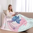 thumbnail image 2 of Manta de Lilo & Stitch, acogedora manta de franela para niños y niñas, manta súper suave y cálida para sofá cama, 30 x 40 pulgadas, 2 of 6