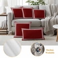 thumbnail image 6 of Pack of 2 Outdoor Pillow Covers 26x26 Inch Waterproof Red Geometric Throw Pillow Covers,Decorative Couch Pillow Shams Protectors Country Farm Traditional Chinese Tile Patio Pillowcases Cushion Covers, 6 of 8