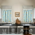 thumbnail image 4 of Vintage Bohemian Curtains 36 Inch Short - 3 Panel Rustic Floral Farmhouse Set with Wildflowers, Rod Pocket Window Treatment for Country Kitchen, 4 of 6