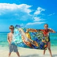 thumbnail image 5 of Riecok Beach Towels Sketch Style Beach Towels & Washcloths Summer Oversized Microfiber Beach Towel Multicolor, 5 of 10