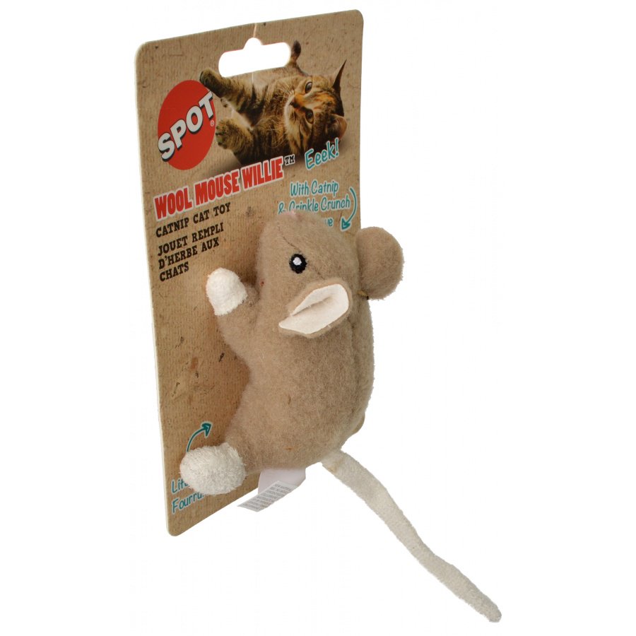 Spot Wool Mouse Willie Catnip Toy Assorted Colors